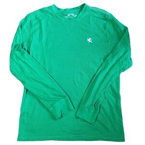 Mens Express green thermal long sleeve shirt